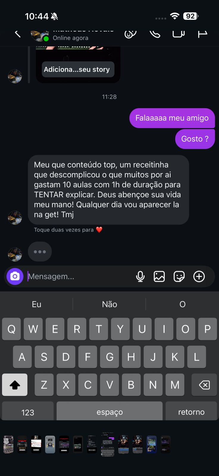 Relato de aluno